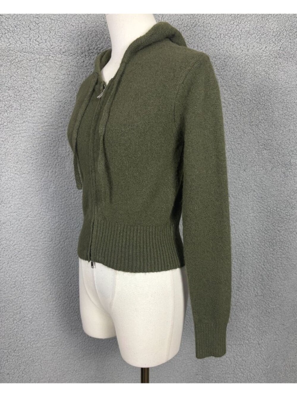 Ultra Flirt Women's Juniors' Full-Zip Hoodie Sweater - Ivy Green Size XS NWT's. - Picture 4 of 8